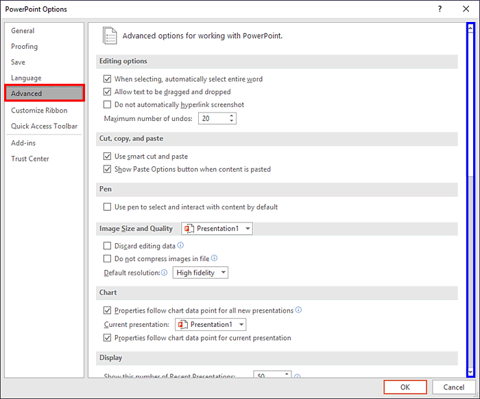 nastroyka parametrov izobrazheniy v powerpoint