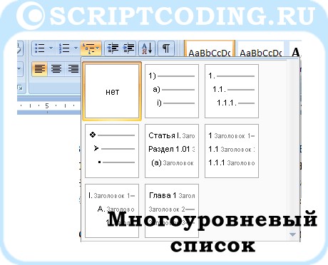 reshenie problem s mnogourovnevymi spiskami v word